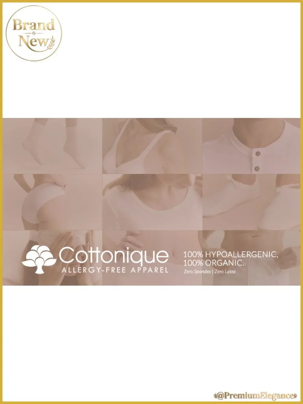 GOTS Certified Hypoallergenic Full Slip Women Organic Cotton Allergy-Free